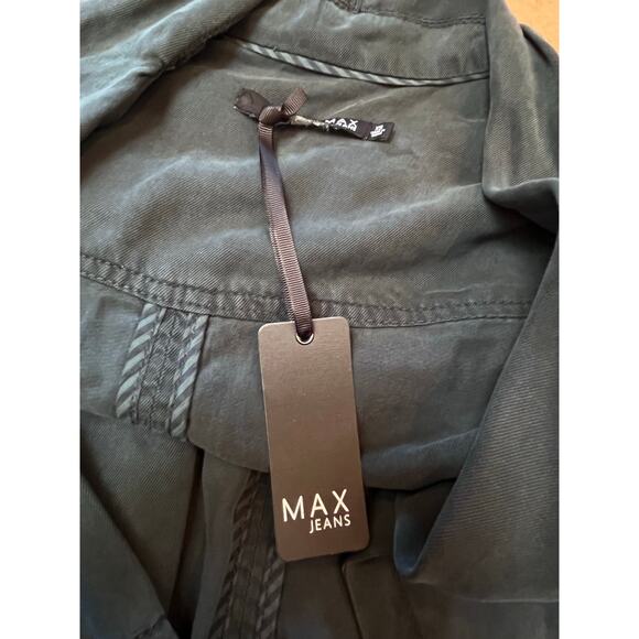 NWT Max Women's Size XS Green Long Sleeve Green Gables Open Front Tie Jacket - Picture 3 of 7